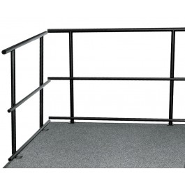 National Public Seating GRS30 30"W Guard Rails for Stage in Black