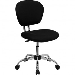 Flash Furniture Mid-Back Black Mesh Task Chair with Chrome Base H-2376-F-BK-GG