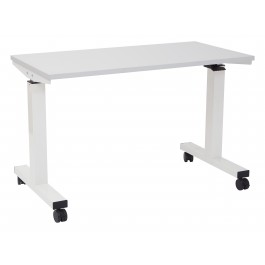 Officestar HAT60251-1 5 foot Wide Pneumatic Height Adjustable Table in White