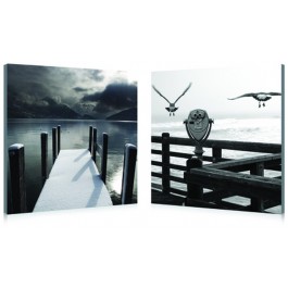 Wholesale Interiors Hh-4013Ab Lake Lookout Mounted Photography Print Diptych