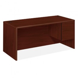 HON Right Pedestal Desk 66" x 30" x 29-1/2" Mahogany HON10783RNN