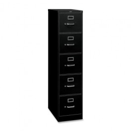 HON 5 Drawer File Vertical Legal 18-1/4" x 26-1/2" x 60" Black HON315CPP