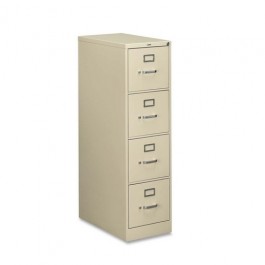 HON 4-Drawer Letter File Vertical 15" x 25" x 52" Putty HON514PL