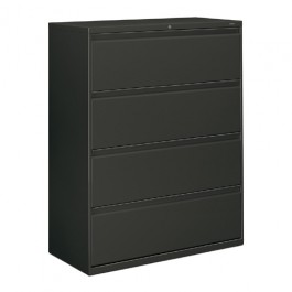 HON 4-Drawer Lateral With Lock 42" x 19-1/4" x 53-1/4" Charcoal HON894LS