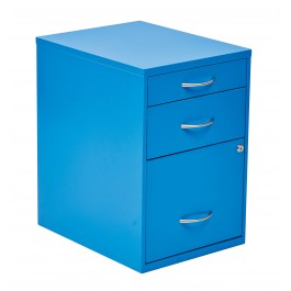 Office Star HPBF7 22" Pencil Box Storage File Cabinet in Blue