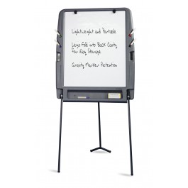 Iceberg Portable Flipchart Easel with Dry Erase Surface - Charcoal 30227