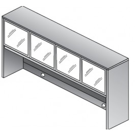 Office Star KEN-42-LCH Kenwood Overhead with Glass Doors in Light Cherry