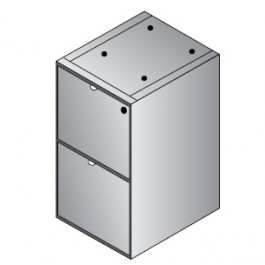 Office Star KEN-75-MAH Kenwood File with Credenza Pedestal in Mahogany