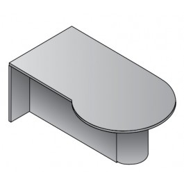 Office Star KENLCH-41L 72 Kenwood Left P-Top Desk in Light Cherry