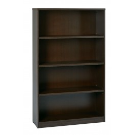 Office Star LBC361260-ESP 36" 4-Shelf Bookcase with 1" Thick Shelves - Espresso