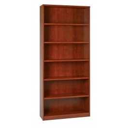 Office Star LBC361284-CHY 36" 6-Shelf Bookcase with 1" Thick Shelves - Cherry