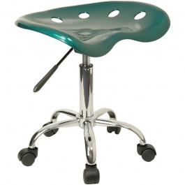 Flash Furniture Vibrant Green Tractor Seat and Chrome Stool LF-214A-GREEN-GG