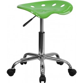 Flash Furniture Vibrant Spicy Lime Tractor Seat and Chrome Stool LF-214A-SPICYLIME-GG