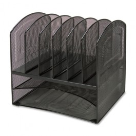 Lorell Organizer Horizontal/Vertical 13-1/2" x 11-1/4" x 13-1/8" Mesh/Black LLR37523