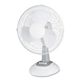 Lorell 12" Oscillating Fan 3 Speeds 13-15/16" x 11-1/2" x 1-1/2" Light Gray LLR44551