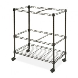 Lorell Mobile Filing Cart 2-Tier Lateral/Legal 26" x 12-1/2" x 30" Black LLR45650