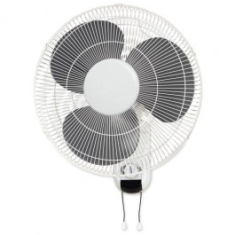 Lorell 16" Wall Mount Fan 6' Cord 9-1/4" x 18-1/9" x 18-1/2" White LLR49256