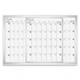 Lorell LLR52503 Magnetic Dry Erase Calendar Board in Frost