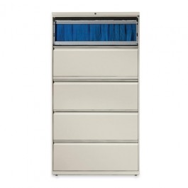 Lorell Lateral File 5-Drawer 36" x 18-5/8" x 67-11/16" Gray LLR60442