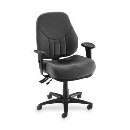 Lorell Multi-Task Chair High-Back 26-7/8" x 26" x 39"-42"-1/2" Gray LLR81100