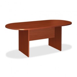 Lorell Oval Conference Table 72" x 36" x 29-1/2" Cherry LLR87373