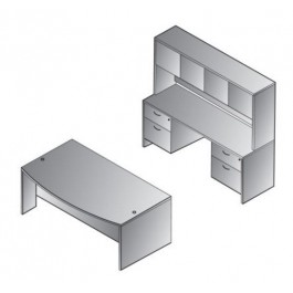 Office Star LODTYP11-ESP Lodi Executive Office in Espresso