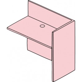 Regency LRDRT4724CH Legacy Reception Desk Return Shell in Cherry (Default)