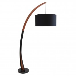 LumiSource LS-NOAHFL WL+BK Noah Floor Lamp in Walnut Black