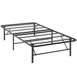 Modway MOD-5427-BRN Horizon Twin Stainless Steel Bed Frame in Brown