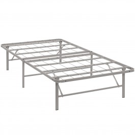 Modway MOD-5427-GRY Horizon Twin Stainless Steel Bed Frame in Gray