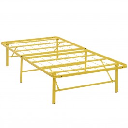 Modway MOD-5427-YLW Horizon Twin Stainless Steel Bed Frame in Yellow