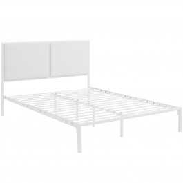 Modway MOD-5464-WHI-WHI Della King Vinyl Bed in White