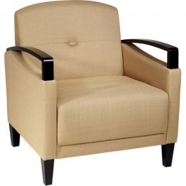 Ave Six MST51-C28 Main Street Woven Wheat Chair with Interlace Weave Fabric and Espresso Finish Wood Accents by Ave Six