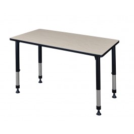 Regency MT4224PLAPBK Kee 42" x 24" Height Adjustable Classroom Table in Maple