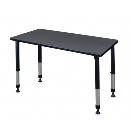 Regency MT4230GYAPBK Kee 42" x 30" Height Adjustable Classroom Table in Grey