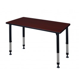 Regency MT4230MHAPBK Kee 42" x 30" Height Adjustable Classroom Table in Mahogany