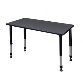 Regency MT4824GYAPBK Kee 48" x 24" Height Adjustable Classroom Table in Grey