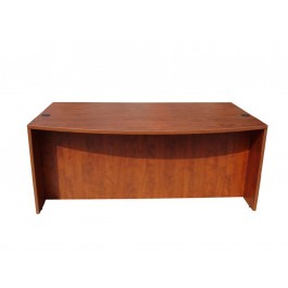 Boss Bow Front Desk Shell, Cherry 71W*36/41 inch D*29.5 inchH N189-C