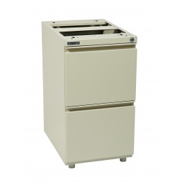 Office Star PTO22FF-P 22" Open Top Pedestal with Adjustable Glides - File in Putty