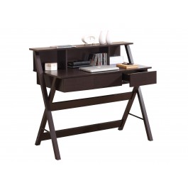 Techni Mobili RTA-8400-WN Fashionable Workstation with Shelf and Storage in Wenge