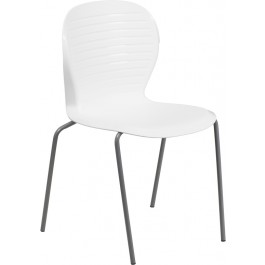 Flash Furniture RUT-3-WH-GG HERCULES Series 551 lbs Capacity White Stack Chair
