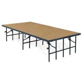 National Public Seating S3632HB 36" Wide Stage Medium Hardboard Surface in Black