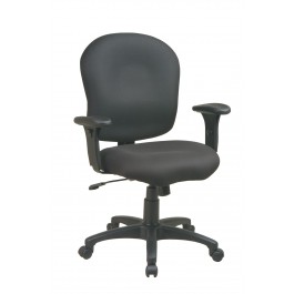 Office Star SC66-231 Task Chair with Saddle Seat and Adjustable Soft Padded Arms