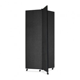 ScreenFlex Tower Display Mobile 3 Panel 36" x 36" x 77" Black SCXCDS683SX