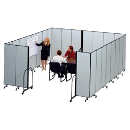 ScreenFlex Interlocking Mobile Partitions 7 Panels 13'1" x 6' SCXCFSL607DG