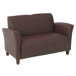 Office Star Furniture Eco Leather Loveseat Chair Wine/Cherry SL2272EC6