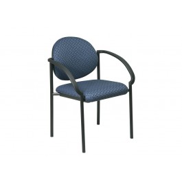 Officestar STC3410-C Stack Chairs with Arms in Custom C Grade Fabric