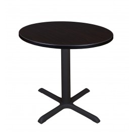 Regency TB30RNDMW Cain 30" Round Breakroom Table in Mocha Walnut