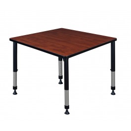 Regency TB4242CHAPBK Kee 42" Square Height Adjustable Classroom Table in Cherry