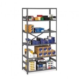 Tennsco Commercial Shelving 6 Shelves 36" x 24" x 75" Medium Gray TNNESP62436MGY